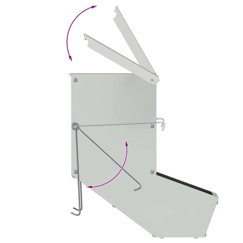 Petshop - Accesorii petshop - Castroane si adapatori - Urmarire pentru iepuri Argintiu 17,5 x 26 x 28,5 cm - Infinity.ro