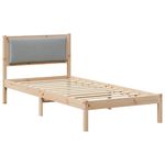 Casa si Gradina - Mobilier - Paturi si accesorii - Paturi - Cadru de pat Gri deschis 90 x 190 cm Lemn de pin masiv - Infinity.ro