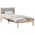 Casa si Gradina - Mobilier - Paturi si accesorii - Paturi - Cadru de pat Gri deschis 90 x 190 cm Lemn de pin masiv - Infinity.ro