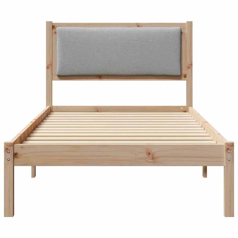 Casa si Gradina - Mobilier - Paturi si accesorii - Paturi - Cadru de pat Gri deschis 90 x 190 cm Lemn de pin masiv - Infinity.ro