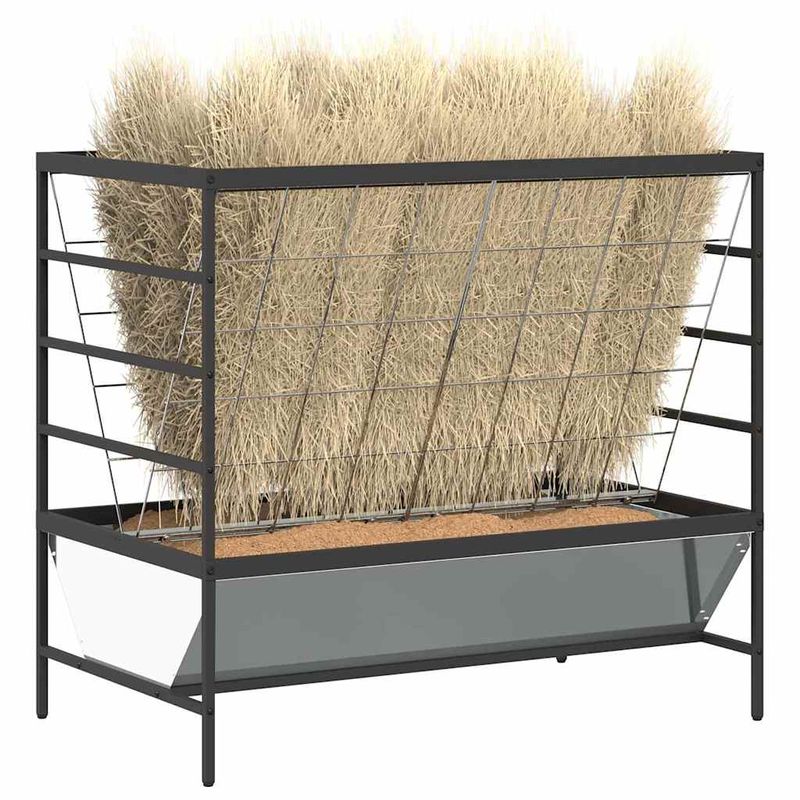 Petshop - Accesorii petshop - Castroane si adapatori - Feeder pentru Animale Argintiu 100 x 60 x 90 cm Otel Galvanizat - Infinity.ro