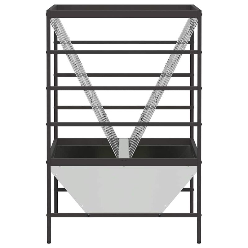 Petshop - Accesorii petshop - Castroane si adapatori - Feeder pentru Animale Argintiu 100 x 60 x 90 cm Otel Galvanizat - Infinity.ro