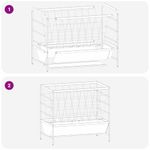 Petshop - Accesorii petshop - Castroane si adapatori - Feeder pentru Animale Argintiu 100 x 60 x 90 cm Otel Galvanizat - Infinity.ro