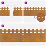 Casa si Gradina - Gradina si terasa - Garduri, panouri si accesorii - Borduri pentru gazon 30 pcs Ruginit 103 x 0,05 x 22 cm - Infinity.ro