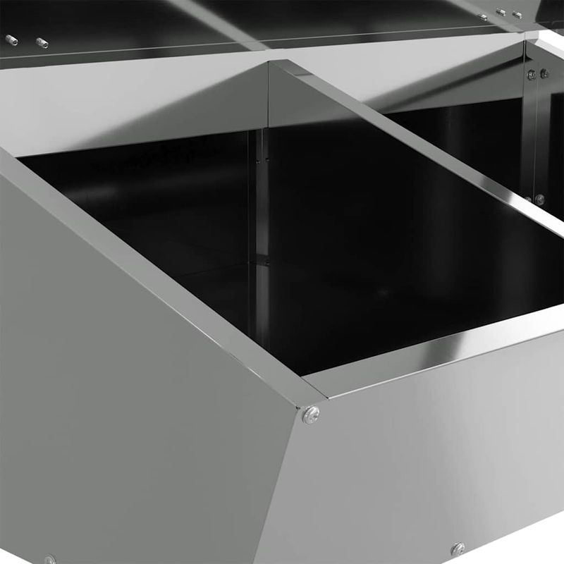 Petshop - Accesorii petshop - Castroane si adapatori - Feeder pentru porci Argintiu 55 x 51 x 91.5 cm Otel Galvanizat - Infinity.ro