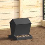 Petshop - Accesorii petshop - Castroane si adapatori - Feeder pentru pui Negru 40 x 40 x 45 cm Otel Laminat la Rece - Infinity.ro