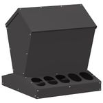 Petshop - Accesorii petshop - Castroane si adapatori - Feeder pentru pui Negru 40 x 40 x 45 cm Otel Laminat la Rece - Infinity.ro