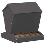 Petshop - Accesorii petshop - Castroane si adapatori - Feeder pentru pui Negru 40 x 40 x 45 cm Otel Laminat la Rece - Infinity.ro