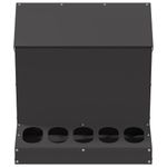Petshop - Accesorii petshop - Castroane si adapatori - Feeder pentru pui Negru 40 x 40 x 45 cm Otel Laminat la Rece - Infinity.ro