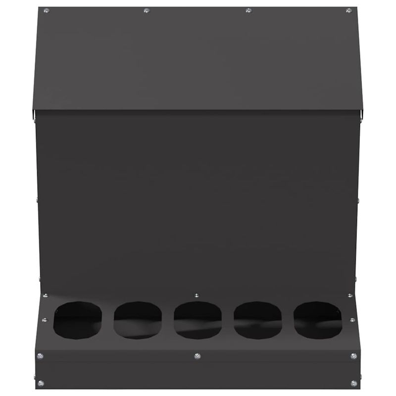 Petshop - Accesorii petshop - Castroane si adapatori - Feeder pentru pui Negru 40 x 40 x 45 cm Otel Laminat la Rece - Infinity.ro
