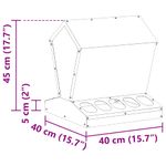 Petshop - Accesorii petshop - Castroane si adapatori - Feeder pentru pui Negru 40 x 40 x 45 cm Otel Laminat la Rece - Infinity.ro