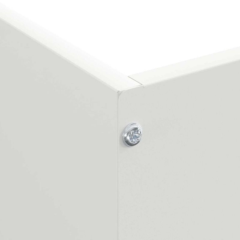 Casa si Gradina - Gradina si terasa - Garduri, panouri si accesorii - Margine pentru gazon Alb 50 x 50 x 13 cm Otel - Infinity.ro