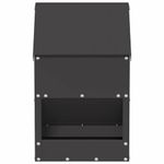 Petshop - Accesorii petshop - Castroane si adapatori - Feeder pentru pui Negru 21 x 16 x 33 cm Otel Laminat la Rece - Infinity.ro