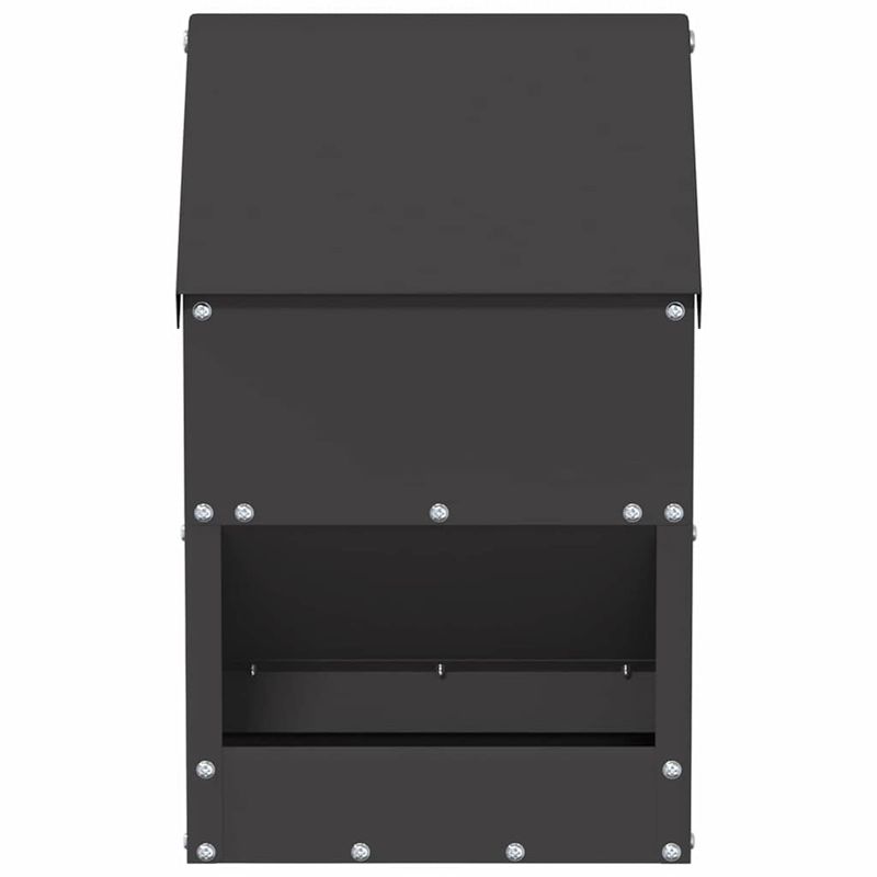 Petshop - Accesorii petshop - Castroane si adapatori - Feeder pentru pui Negru 21 x 16 x 33 cm Otel Laminat la Rece - Infinity.ro