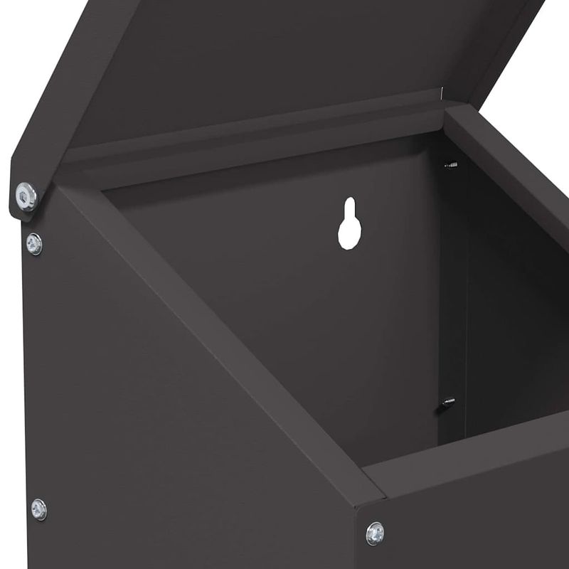 Petshop - Accesorii petshop - Castroane si adapatori - Feeder pentru pui Negru 21 x 16 x 33 cm Otel Laminat la Rece - Infinity.ro