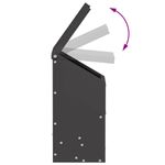 Petshop - Accesorii petshop - Castroane si adapatori - Feeder pentru pui Negru 21 x 16 x 33 cm Otel Laminat la Rece - Infinity.ro