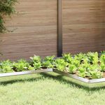 Casa si Gradina - Gradina si terasa - Garduri, panouri si accesorii - Gard pentru melci 4 pcs Argintiu 10 x 10 x 25 cm - Infinity.ro