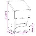 Petshop - Accesorii petshop - Castroane si adapatori - Feeder pentru pui Negru 21 x 16 x 33 cm Otel Laminat la Rece - Infinity.ro
