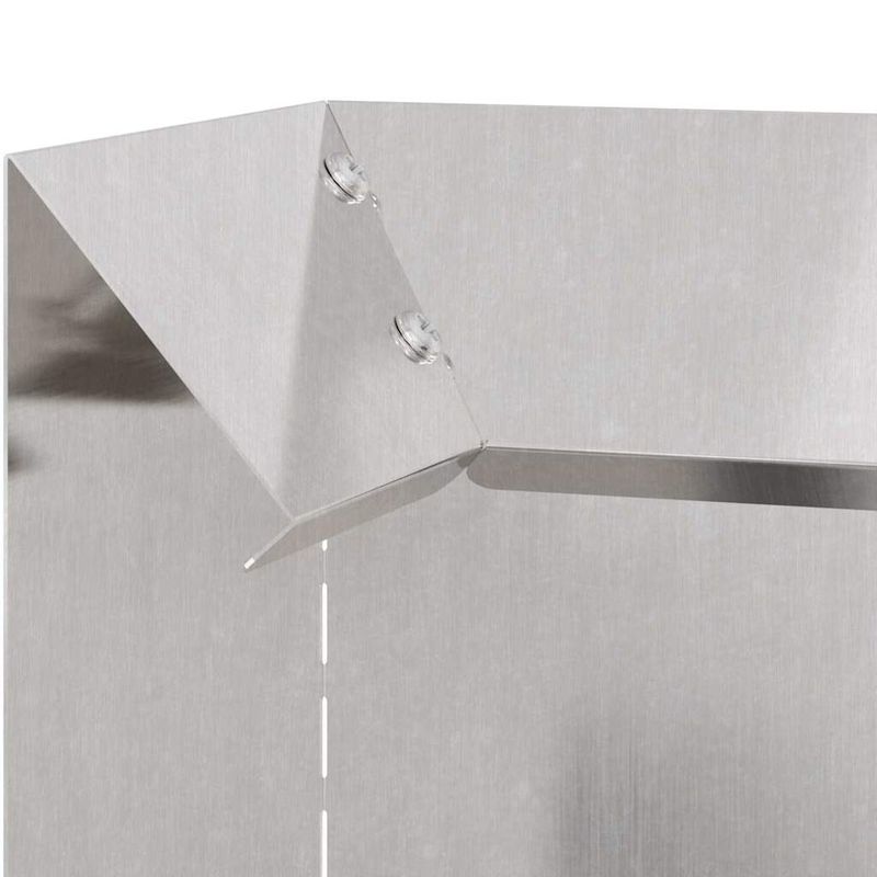 Casa si Gradina - Gradina si terasa - Garduri, panouri si accesorii - Gard pentru melci 4 pcs Argintiu 10 x 10 x 25 cm - Infinity.ro