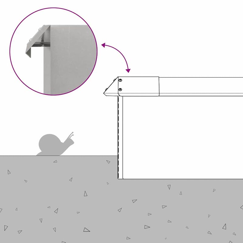 Casa si Gradina - Gradina si terasa - Garduri, panouri si accesorii - Gard pentru melci 4 pcs Argintiu 10 x 10 x 25 cm - Infinity.ro