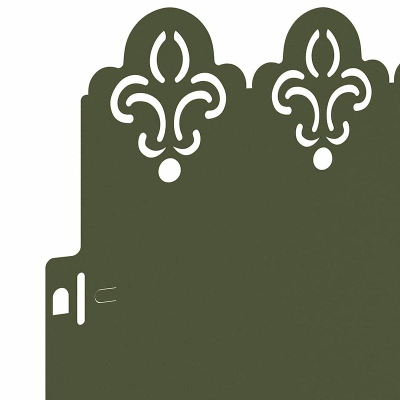 Casa si Gradina - Gradina si terasa - Garduri, panouri si accesorii - Borduri pentru gazon 10 pcs Verde masliniu 103 x 0,05 x 22 cm - Infinity.ro