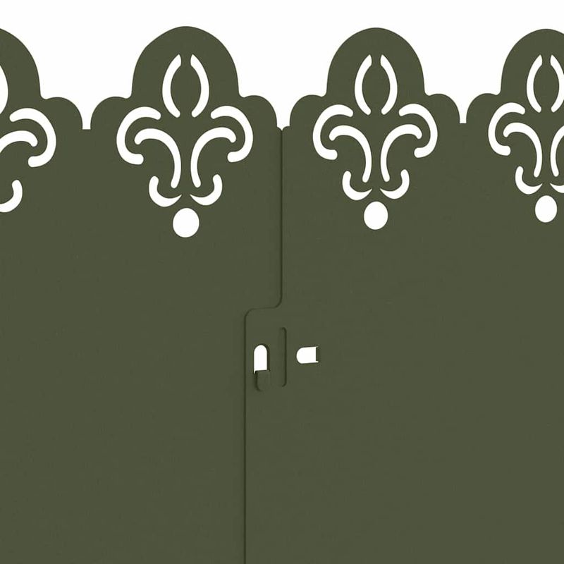 Casa si Gradina - Gradina si terasa - Garduri, panouri si accesorii - Borduri pentru gazon 10 pcs Verde masliniu 103 x 0,05 x 22 cm - Infinity.ro