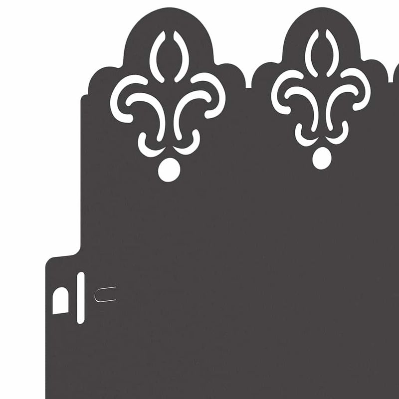 Casa si Gradina - Gradina si terasa - Garduri, panouri si accesorii - Borduri pentru gazon 10 pcs Negru 103 x 0,05 x 22 cm Otel - Infinity.ro