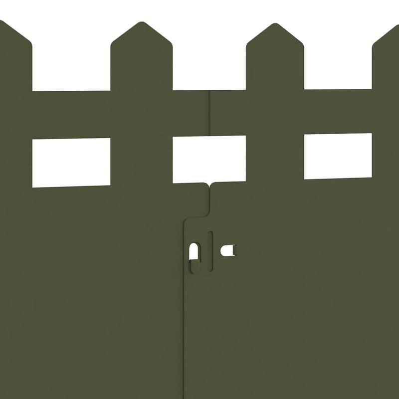 Casa si Gradina - Gradina si terasa - Garduri, panouri si accesorii - Borduri pentru gazon 10 pcs Verde masliniu 103 x 0,05 x 22 cm - Infinity.ro