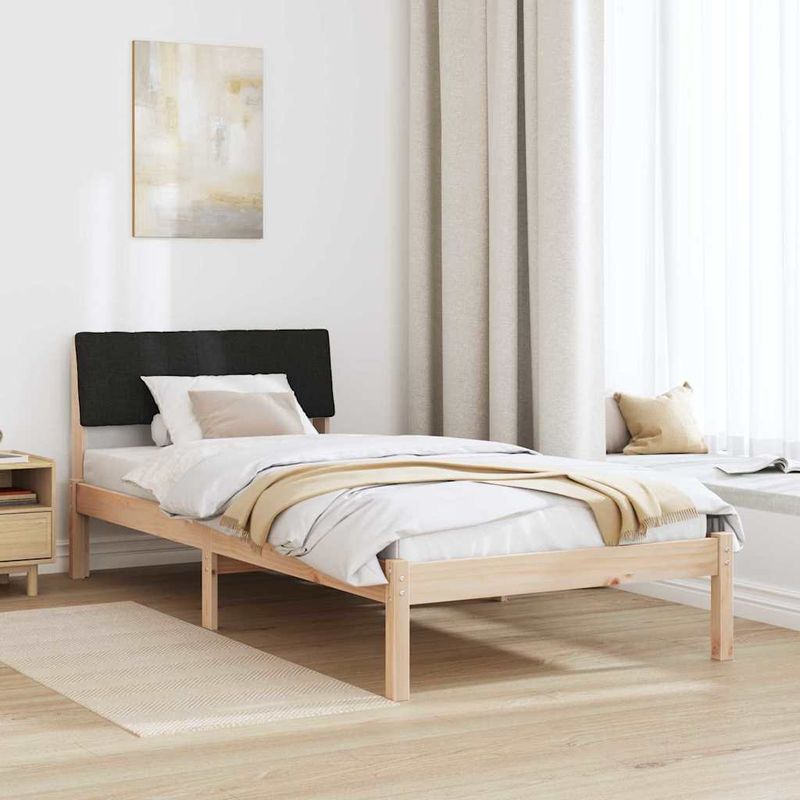 Casa si Gradina - Mobilier - Paturi si accesorii - Paturi - Cadru de pat Maro si negru 90 x 190 cm Lemn masiv de pin - Infinity.ro