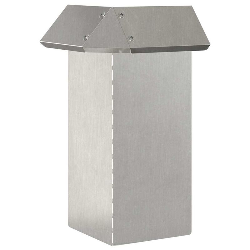 Casa si Gradina - Gradina si terasa - Garduri, panouri si accesorii - Gard pentru melci 4 pcs Argintiu 13,5 x 13,5 x 25 cm - Infinity.ro