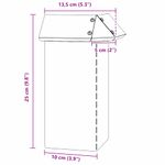 Casa si Gradina - Gradina si terasa - Garduri, panouri si accesorii - Gard pentru melci 4 pcs Argintiu 13,5 x 13,5 x 25 cm - Infinity.ro
