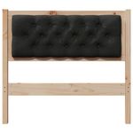 Casa si Gradina - Mobilier - Paturi si accesorii - Accesorii paturi - Tablie cu buton din cristal tuftata gri inchis 140 cm catifea - Infinity.ro
