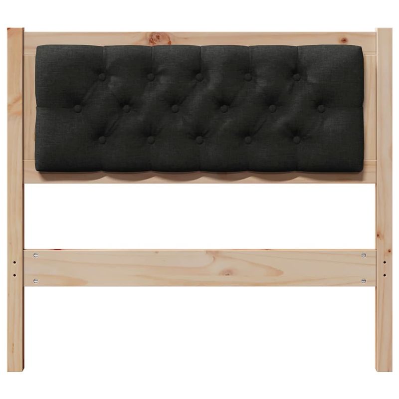 Casa si Gradina - Mobilier - Paturi si accesorii - Accesorii paturi - Tablie cu buton din cristal tuftata gri inchis 140 cm catifea - Infinity.ro