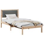 Casa si Gradina - Mobilier - Paturi si accesorii - Paturi - Cadru de pat Gri inchis 90 x 200 cm Lemn de pin masiv - Infinity.ro