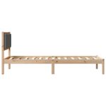 Casa si Gradina - Mobilier - Paturi si accesorii - Paturi - Cadru de pat Gri inchis 90 x 200 cm Lemn de pin masiv - Infinity.ro