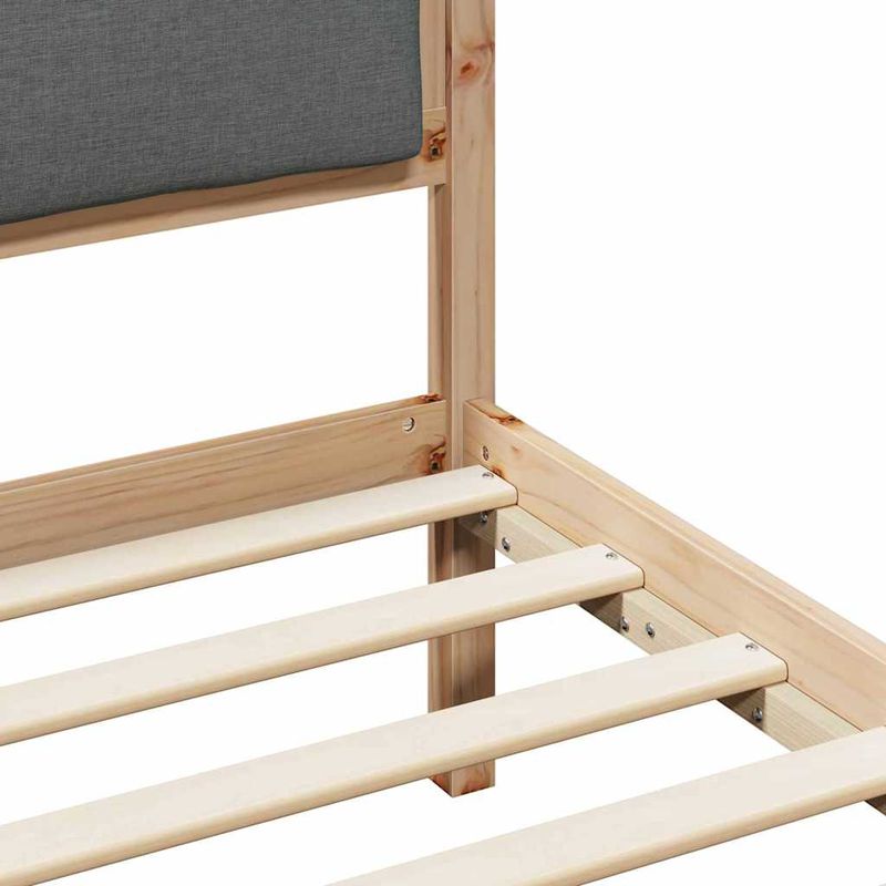 Casa si Gradina - Mobilier - Paturi si accesorii - Paturi - Cadru de pat Gri inchis 90 x 200 cm Lemn de pin masiv - Infinity.ro
