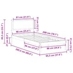 Casa si Gradina - Mobilier - Paturi si accesorii - Paturi - Cadru de pat Gri inchis 90 x 200 cm Lemn de pin masiv - Infinity.ro