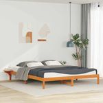 Casa si Gradina - Mobilier - Paturi si accesorii - Paturi - Cadru de pat cu mese laterale Maroniu cerat 180 x 220 cm - Infinity.ro