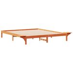 Casa si Gradina - Mobilier - Paturi si accesorii - Paturi - Cadru de pat cu mese laterale Maroniu cerat 180 x 220 cm - Infinity.ro
