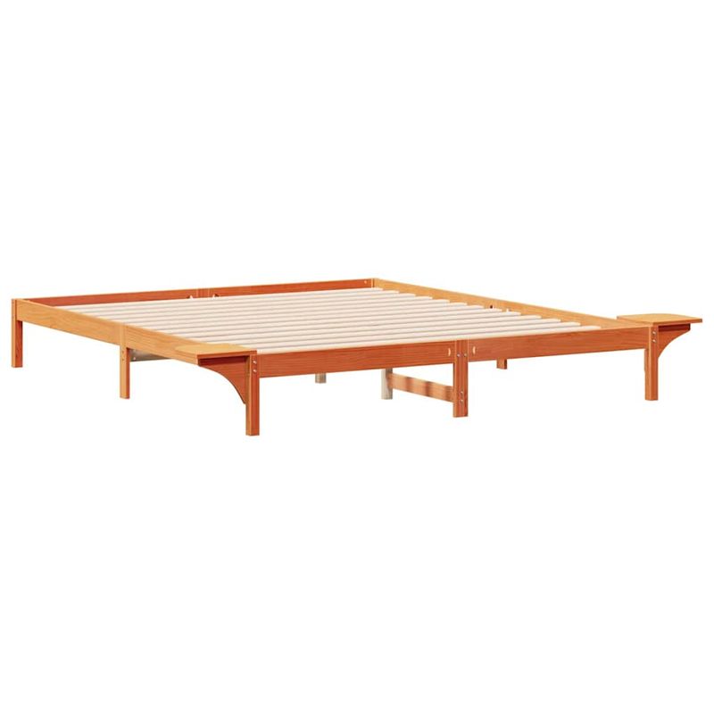 Casa si Gradina - Mobilier - Paturi si accesorii - Paturi - Cadru de pat cu mese laterale Maroniu cerat 180 x 220 cm - Infinity.ro