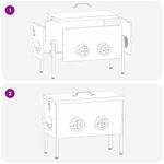 Petshop - Accesorii petshop - Castroane si adapatori - Feeder pentru pui 2 pcs Verde masliniu 41,5 x 20,5 x 33 cm - Infinity.ro