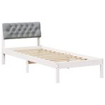 Casa si Gradina - Mobilier - Paturi si accesorii - Paturi - Cadru de pat Alb si gri deschis 80 x 200 cm Lemn masiv de pin - Infinity.ro