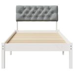 Casa si Gradina - Mobilier - Paturi si accesorii - Paturi - Cadru de pat Alb si gri deschis 80 x 200 cm Lemn masiv de pin - Infinity.ro