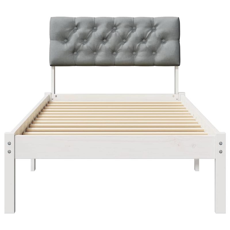 Casa si Gradina - Mobilier - Paturi si accesorii - Paturi - Cadru de pat Alb si gri deschis 80 x 200 cm Lemn masiv de pin - Infinity.ro