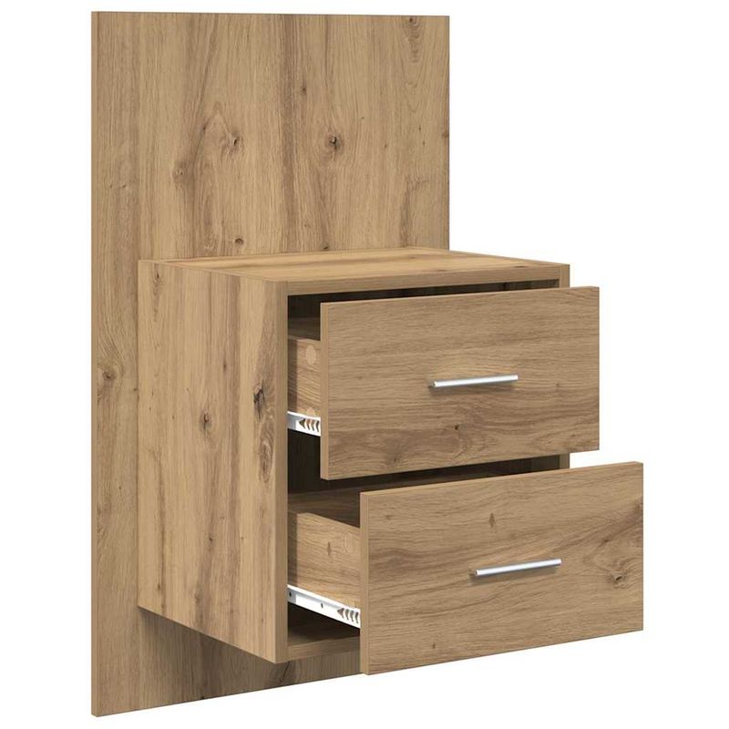 Casa si Gradina - Mobilier - Comode si corpuri - Noptiere - Noptiera suspendata 2 pcs Stejar Artizanal 48,5 x 32,5 x 80 cm - Infinity.ro