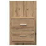 Casa si Gradina - Mobilier - Comode si corpuri - Noptiere - Noptiera suspendata 2 pcs Stejar Artizanal 48,5 x 32,5 x 80 cm - Infinity.ro