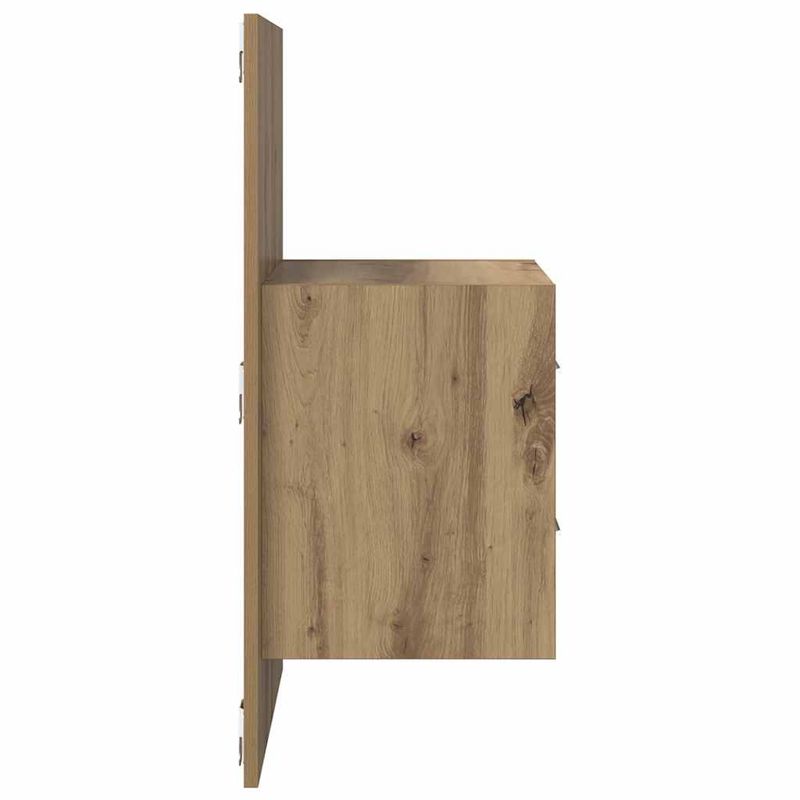 Casa si Gradina - Mobilier - Comode si corpuri - Noptiere - Noptiera suspendata 2 pcs Stejar Artizanal 48,5 x 32,5 x 80 cm - Infinity.ro