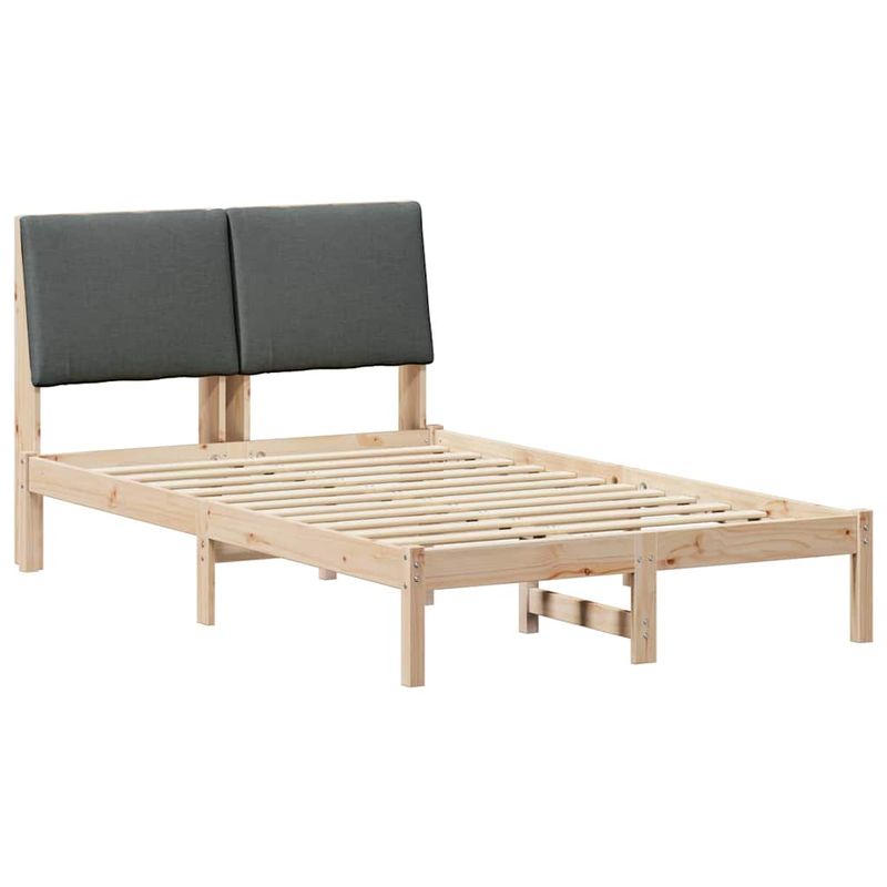 Casa si Gradina - Mobilier - Paturi si accesorii - Paturi - Cadru de pat maro si gri inchis 120 x 200 cm Lemn masiv de pin - Infinity.ro