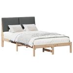 Casa si Gradina - Mobilier - Paturi si accesorii - Paturi - Cadru de pat maro si gri inchis 120 x 200 cm Lemn masiv de pin - Infinity.ro