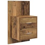 Casa si Gradina - Mobilier - Comode si corpuri - Noptiere - Noptiera suspendata 2 pcs Lemn Vechi 48,5 x 32,5 x 80 cm - Infinity.ro
